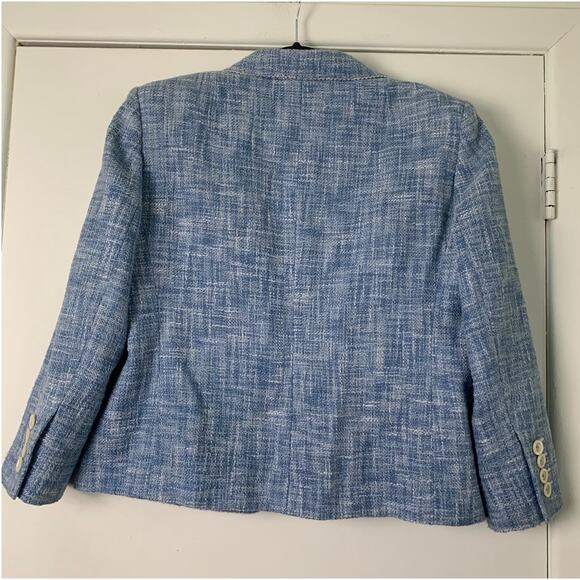 Roberto Quaglia Women’s Tweed Blazer Blue Size 46 - Picture 5 of 13